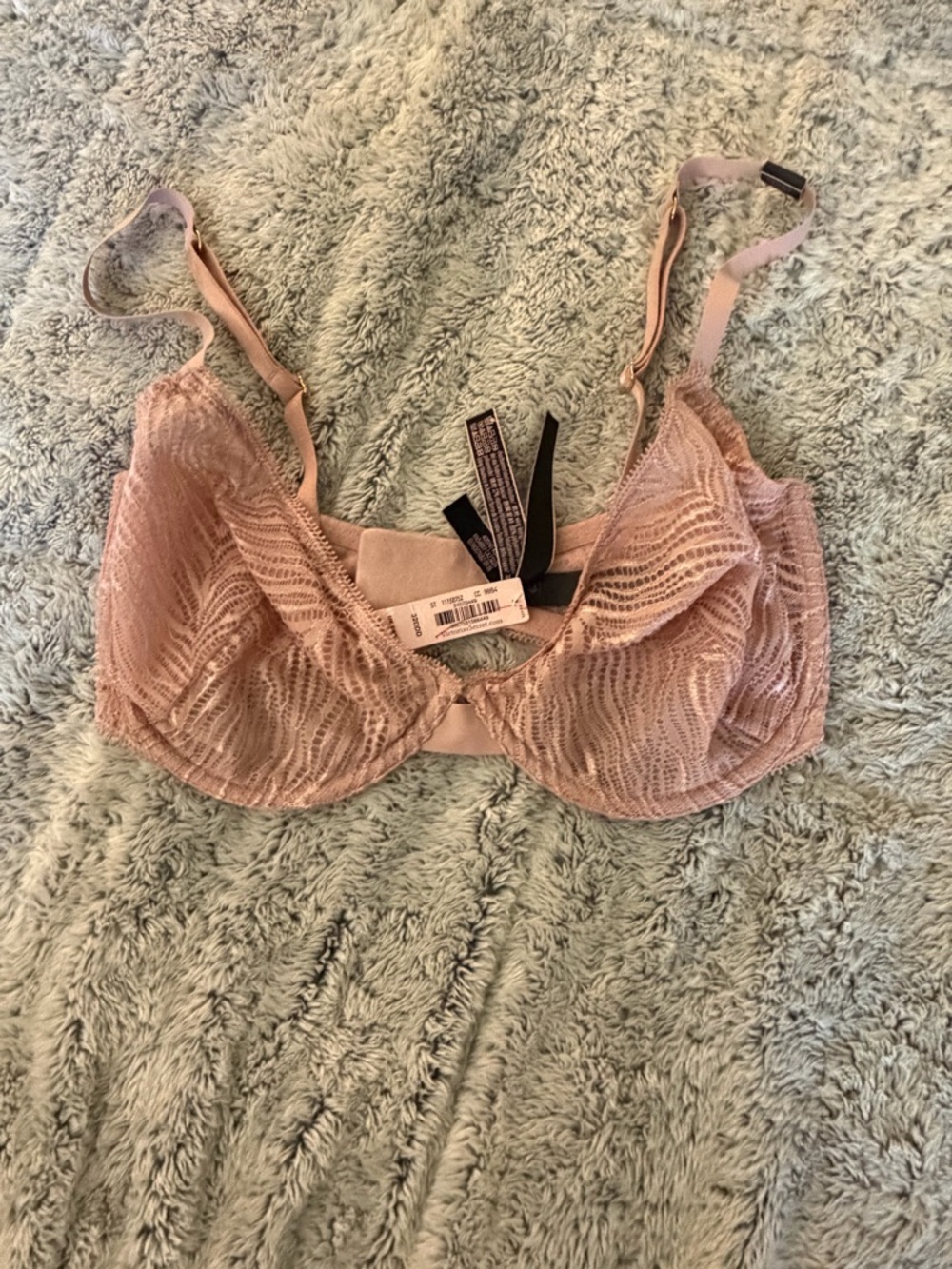 Lace Underwire Bra in Dusty Rose
